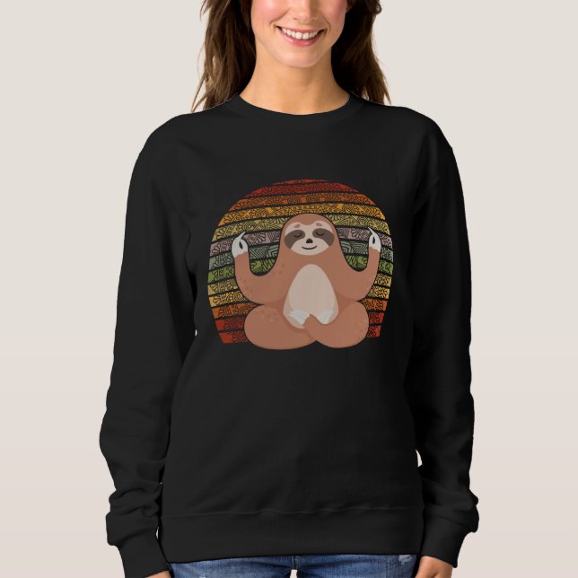 Sweatshirt Backprint retro sloth (Devant)
