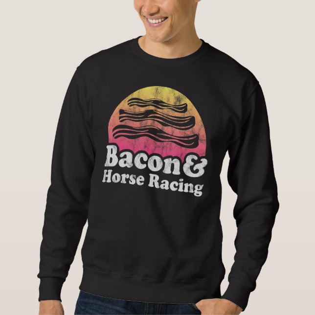 Sweatshirt Bacon Et Course À Cheval (Devant)