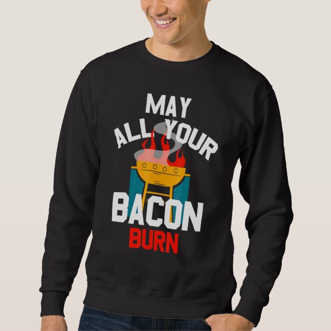 Sweatshirt Bacon Grill Burning (Devant)