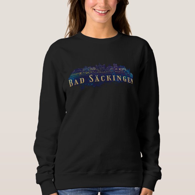 Sweatshirt Bad Säckingen Germany City Skyline Silhouette Outl (Devant)