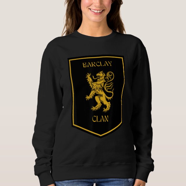 Sweatshirt Badge de la Highland Lion écossaise du clan Barcla (Devant)