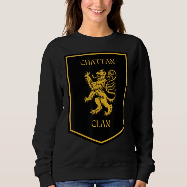 Sweatshirt Badge de lion du clan Chattan écossais (Devant)