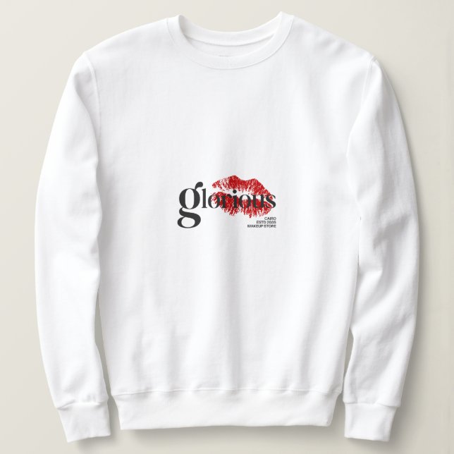 Sweatshirt Badge d'identification de logo de studio Bleu & Bl (Design devant)
