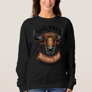 Sweatshirt Badlands National Park South Dakota Buffalo Randon