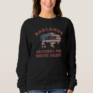 Sweatshirt Badlands National Park South Dakota Buffalo Usa Fl