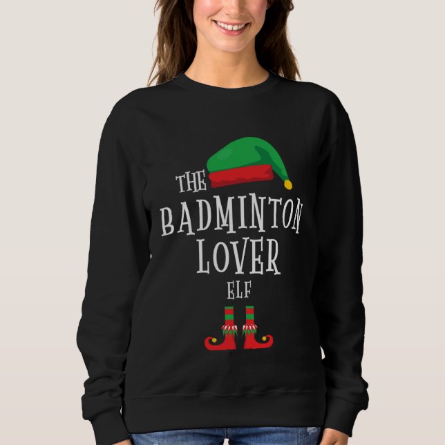 Sweatshirt Badminton Elf Family Matching Christmas Costume (Devant)