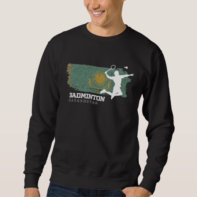 Sweatshirt Badminton Kazakhstan Net Games Player Badminton (Devant)