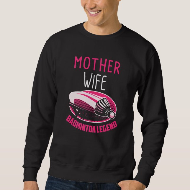 Sweatshirt Badminton Mom Shuttlecock Badminton Player Ball Sp (Devant)