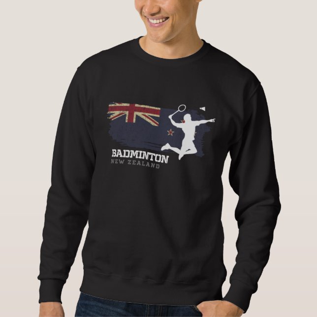 Sweatshirt Badminton New Zealand Net Games Player Badminton (Devant)