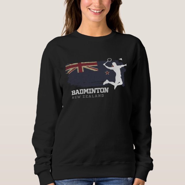 Sweatshirt Badminton New Zealand Net Games Player Badminton (Devant)