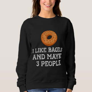 Sweatshirt Bagel Art J'Aime Les Bagages Et Peut-Être 3 Person