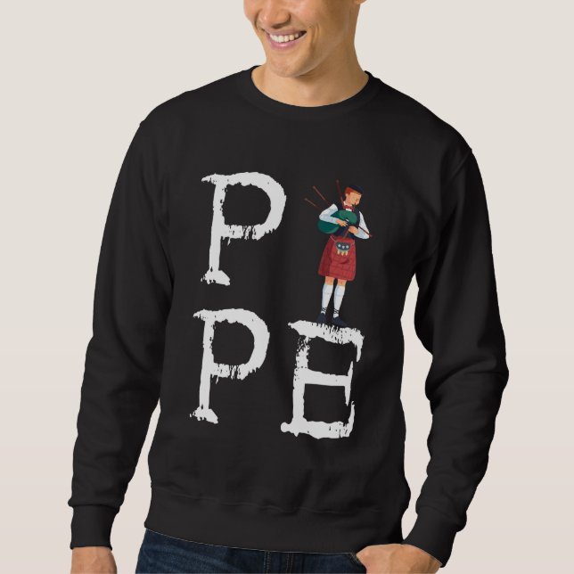 Sweatshirt Bagpipe Pipe Scottish Bagpiper Bagpipe Musicien 4 (Devant)