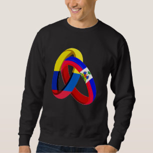 Sweatshirt Bague de mariage Colombie Drapeau Haïti cultivée M