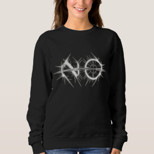 Sweatshirt Bague "NON" à picots et barre oblique