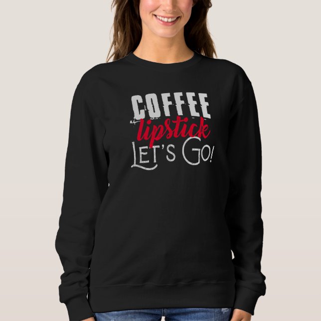 Sweatshirt Baguette à café Allons-y (Devant)