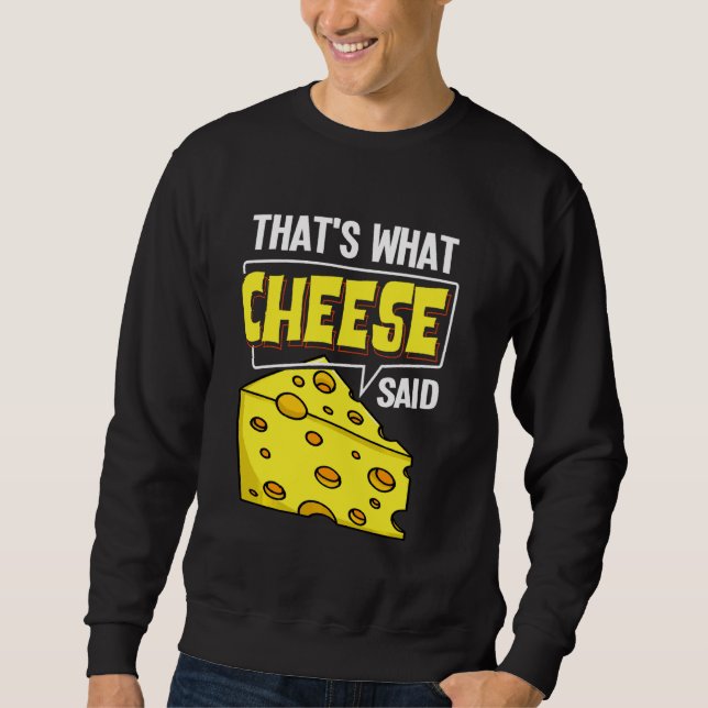 Sweatshirt Baguettes de fromage Vegan Funny Puns (Devant)