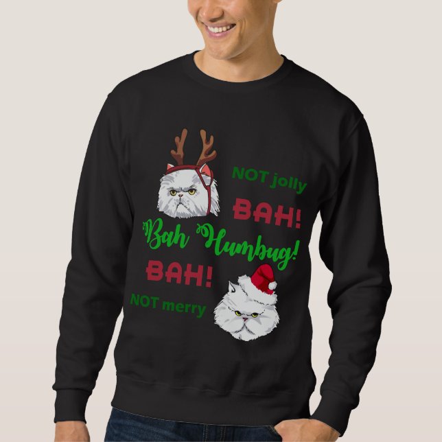 Sweatshirt Bah Humbug Cat (Devant)