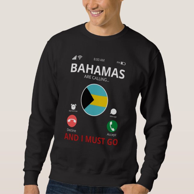 Sweatshirt Bahamas Are Calling (Devant)