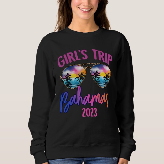 Sweatshirt Bahamas Caribe 2023 Girls Trip Sunglasses Summer G (Devant)