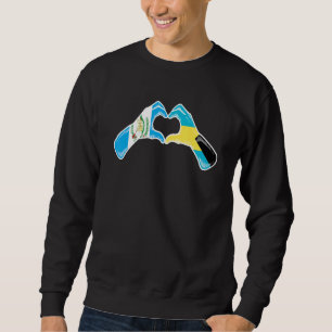 Sweatshirt Bahamas Guatemala Drapeau Bahamiens Cœur guatémalt