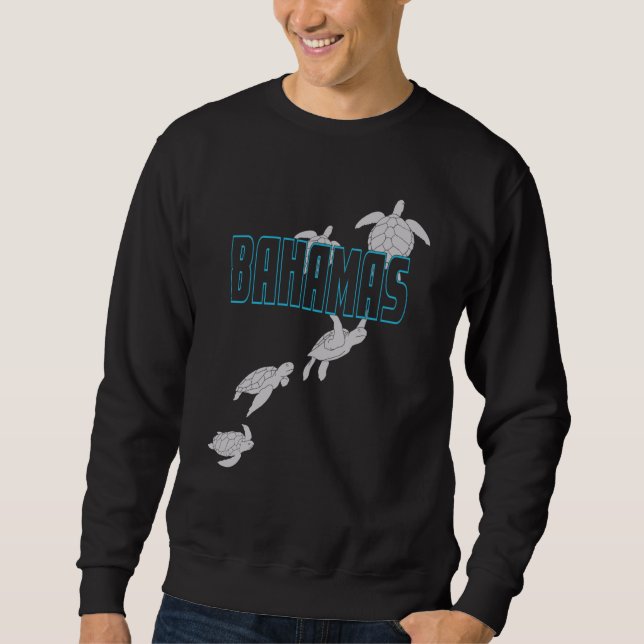 Sweatshirt Bahamas Sea Turtles Scuba Diving with Turtles (Devant)