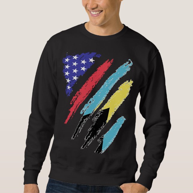Sweatshirt Bahamian American Patriot cultive des rayures du d (Devant)