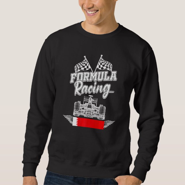 Sweatshirt Bahrain Auto Race Bahrain Flag Formula Racing Car  (Devant)