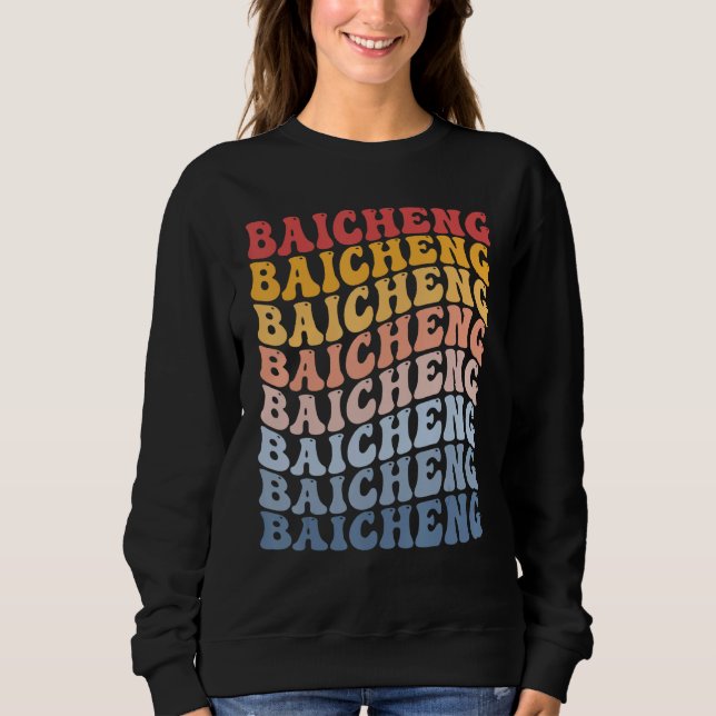 Sweatshirt Baicheng City Groovy Retro (Devant)