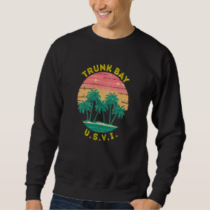 Sweatshirt Baie du Coffre Rétro Souvenir de Vacances Palmier