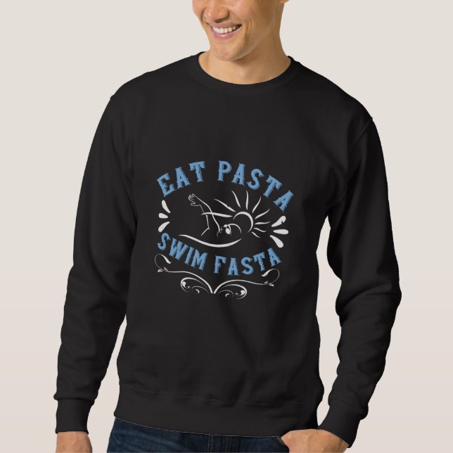 Sweatshirt Baignade - Manger Pasta nager Fasta (Devant)