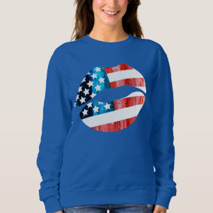 SWEATSHIRT BAISER AMÉRICAIN, T-SHIRT DE DRAPEAU AMÉRICAIN,