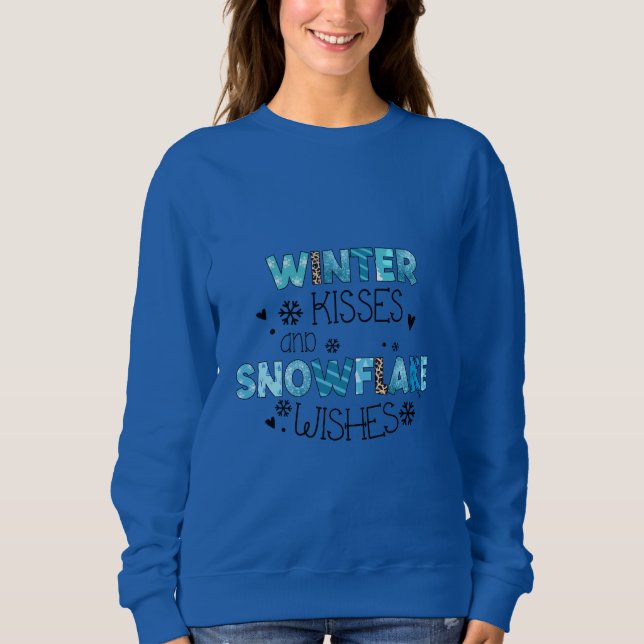 Sweatshirt Baisers D'Hiver Et Flammes De Neige (Devant)