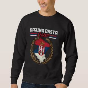 Sweatshirt Bajina Basta Serbie Voyage Serbe Drapeau Carte Srb