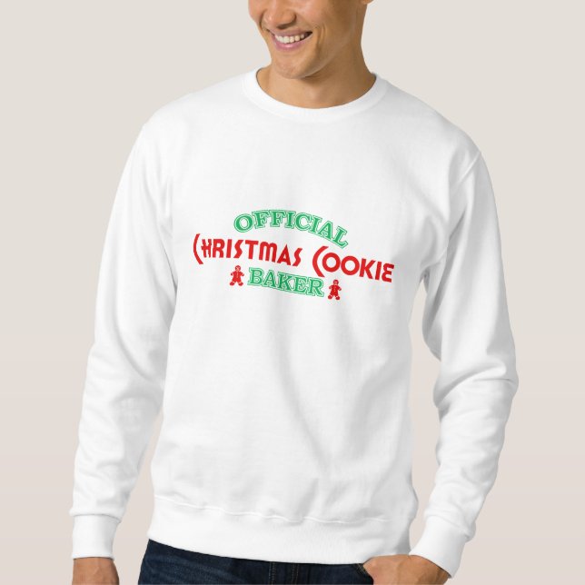 Sweatshirt Baker officiel de biscuit de Noël (Devant)