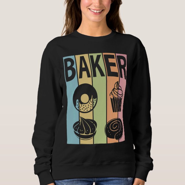 SWEATSHIRT BAKER PASTEL COLORS DESSERTS PASTRY CHEF BAKING    (Devant)