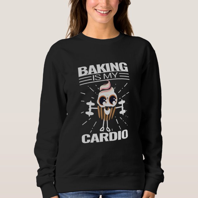 Sweatshirt Baking Cupcake Cardio Bakou Cute Muffin Cuisine Q (Devant)