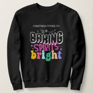 Sweatshirt Baking Spirits Bright Retro Cuisine Holiday Noir