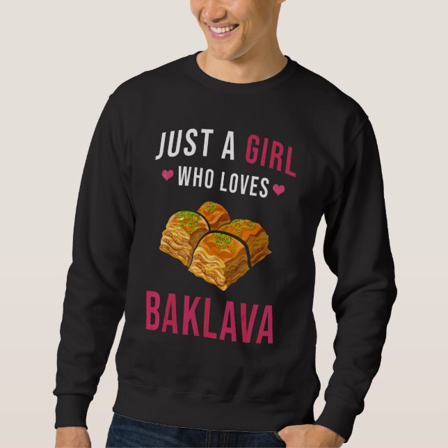 Sweatshirt Baklava Juste Une Fille Qui Aime Baklava Baklava (Devant)