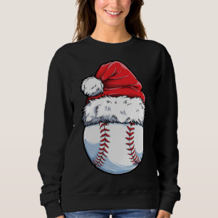 Sweatshirt Bal de baseball de Noël Chapeau de Noël