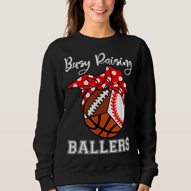 Sweatshirt Bal De Montée Occupé Ballers Funny Baseball Baseba (Devant)