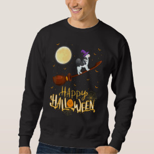 Sweatshirt Balai Malamute Chien Monte Sorcière Fusil de Chass