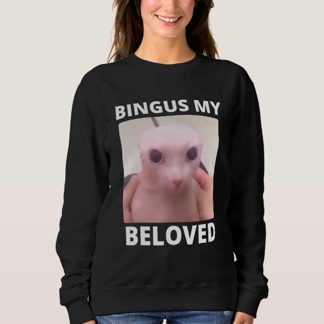 Sweatshirt Bald Bingus Mon Bien-Aimé Sphinx sans cheveux Chat (Devant)