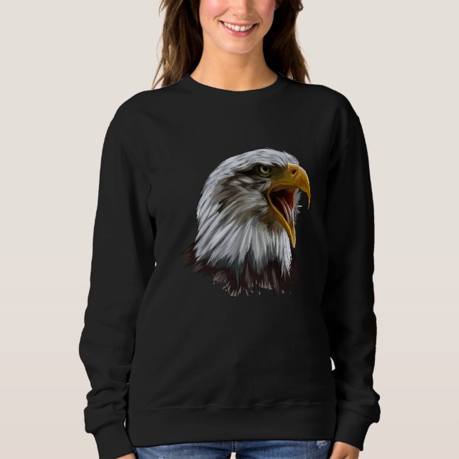 Sweatshirt Bald Eagles Cool with a Bald Eagle (Devant)
