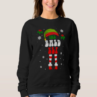 Sweatshirt Bald Elf Matching Family Group Christmas Holiday G