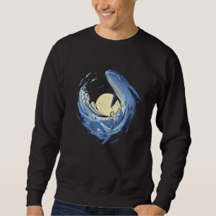 Sweatshirt Baleine bleue Bosse Marine Animal Marin Océan
