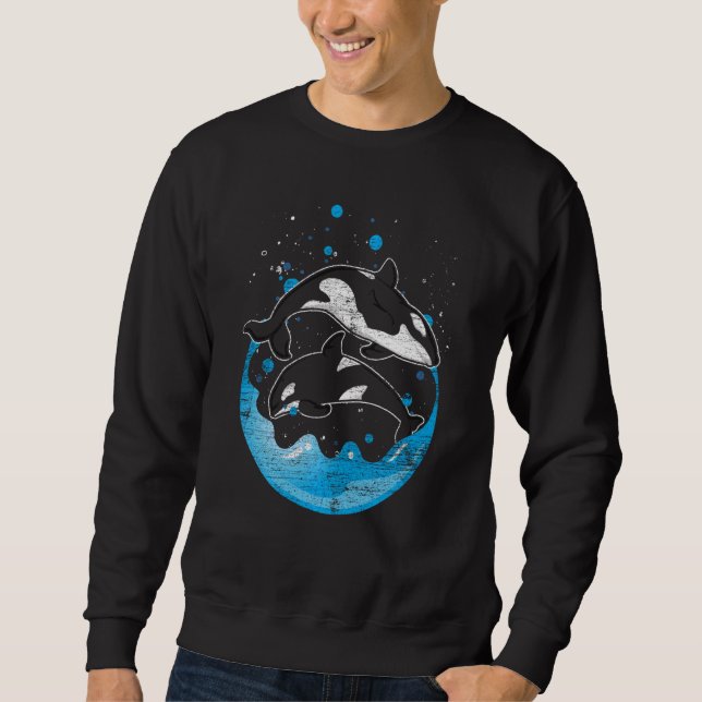 Sweatshirt Baleine tueuse d'animaux de l'océan Orca Swea (Devant)