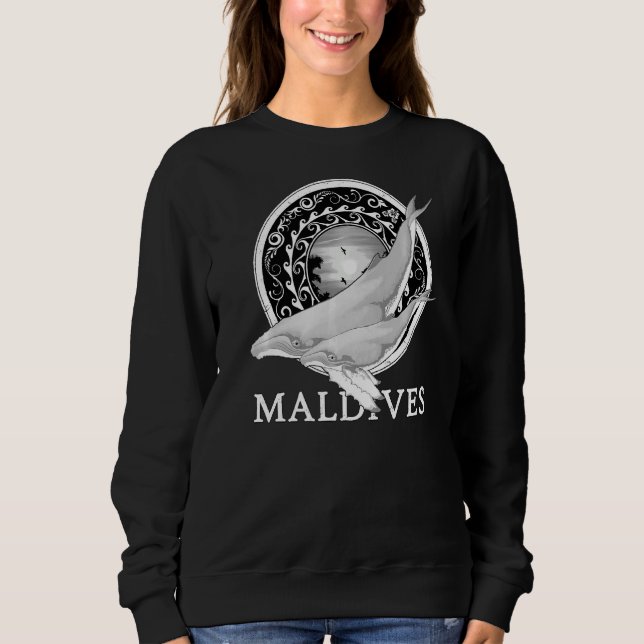 Sweatshirt Baleines à bosse Maldives Plongée 1 (Devant)