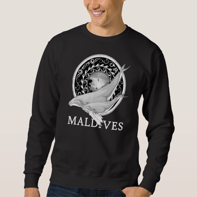 Sweatshirt Baleines à bosse Maldives Plongée 1 (Devant)