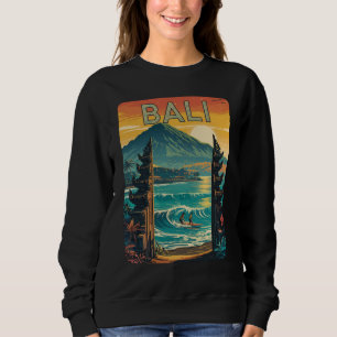 Sweatshirt Bali Island Summer Retro Sunset Beach Océan