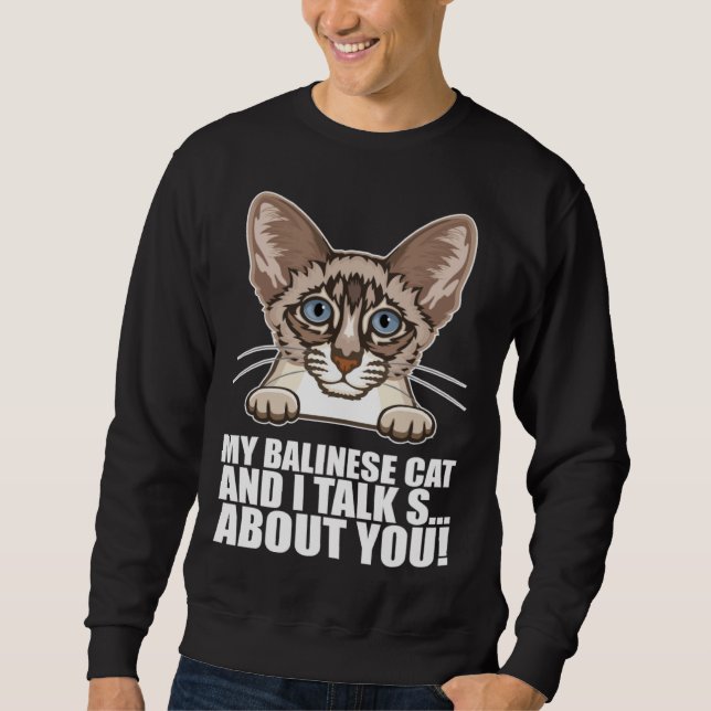 Sweatshirt Balinese Dad  Balinese Mom  Balinese cats (Devant)